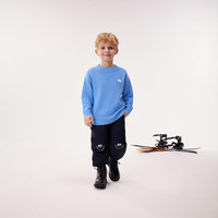 阿路和如 女童2025毛衣简约刺绣男童套头女宝针织衫