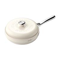 阿路弗仑 Alluflon阿尔贝罗大白锅不粘锅炒蒸一体炒菜锅家用炒锅电磁炉适用