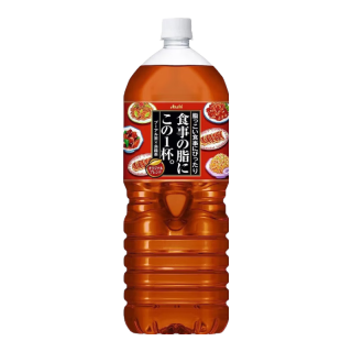 朝日啤酒 日本进口大瓶朝日无糖普洱乌龙茶饮料2L单瓶装整箱