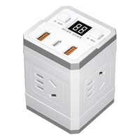 阿乐乐可多功能USB/Type-c魔方插座/24H定时器/防过充自动断电/预约通电/转换电源/插排1.8米线 4位2USB 1.8米