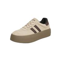 他她时尚复古德训鞋女撞色板鞋2024春W9B01AM4 杏/啡 40