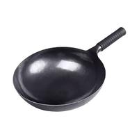 甄臻章丘款铁锅炒锅不易粘锅无涂层老式熟铁炒菜锅燃气煤气灶通用圆底 黑锅单锅【1-2人使用】 30cm