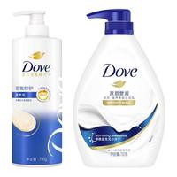多芬洗发水沐浴露组合改善干枯受损深层营润男女洗发乳洗发露洗沐