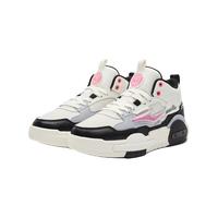 食来运转-奶油-女滑板鞋轻便耐磨女鞋高帮国潮运动鞋百搭板鞋