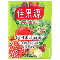 佳果源100%红石榴复合果蔬汁200ml*12盒儿童0添加剂17种果蔬营养