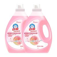 白猫小苏打白桃樱花洗衣液2.6kg双效去渍防暗沉除菌除螨天然椰油