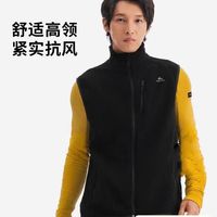 迪卡侬抓绒马甲男秋冬保暖摇粒绒背心户外运动开衫抓绒衣 ODT1