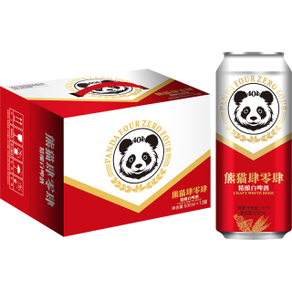 熊猫肆零肆 精酿啤酒 麦芽浓度10°  500ml*12听 年货送礼 整箱装