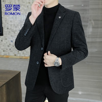 罗蒙(ROMON)西服男秋冬季商务职业正装休闲西装男士结婚新郎爸爸装礼服外套
