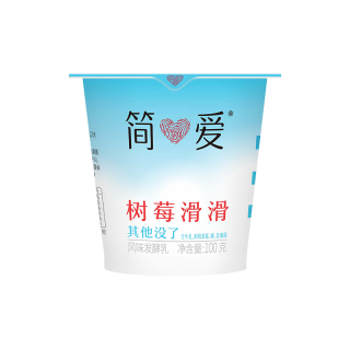 简爱 simplelove树莓滑滑 100g*6杯 生牛乳发酵低温酸奶 简爱 simplelove酸奶 风味发酵乳