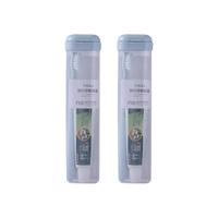 日本旅行牙刷套装便携式牙膏用品收纳盒刷牙杯洗漱杯漱口杯牙具盒（蓝色2支套装（立省2元））