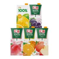 汇源 100%果汁 混合口味尝鲜装 1L*2盒（葡萄汁+葡萄汁）