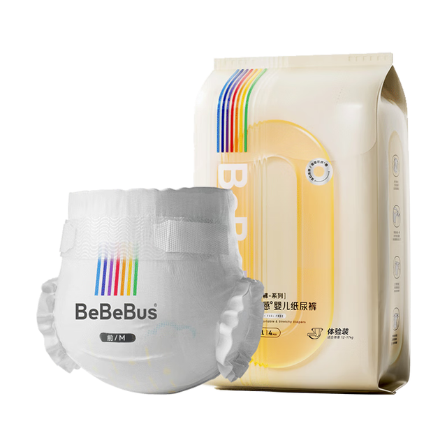 BeBeBus 透气超薄 儿童纸尿裤  M码4片 M