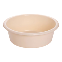 茶花(CHAHUA)洗脸盆家用加厚耐用婴儿洗屁屁小盆子女生洗衣用宿舍大塑料盆 36cm浅咖 加厚【1只装】