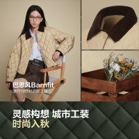 保暖服饰：波司登 巴恩风 90%绒短款复古轻薄羽绒服 B250135332