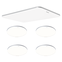 松下（Panasonic）全光谱吸顶灯客厅灯遥控调光超薄灯具 松晴快装灯四室一厅 【全光谱+快装灯】四室一厅套装B