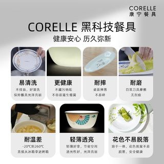 CORELLE康宁餐具史努比玻璃餐具盘子面碗宝宝餐盘饭碗儿童餐具套装 彩色21cm分格盘【1个装】