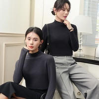 雪中飞2025秋针织衫男女同款大码修身半高领显瘦修身
