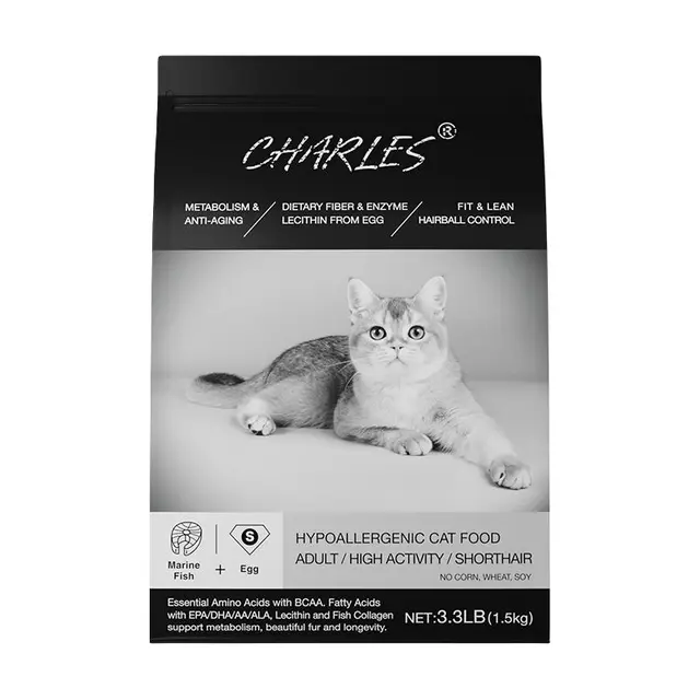 CHARLES 查尔斯 进口猫粮室内长毛猫猫粮鱼肉天然无谷低油配方6.8kg
