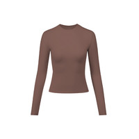 5折起|维密云感超柔塑身衣暖感塑形紧身连体衣女25秋 33F6深棕色-圆领 XS