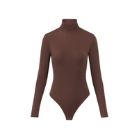 5折起|维密云感超柔塑身衣暖感塑形紧身连体衣女25秋 33F6深棕色-高领 XL