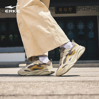 鸿星尔克休闲鞋男子增高软底百搭舒适拼接撞色运动老爹鞋丨麒麟4.0