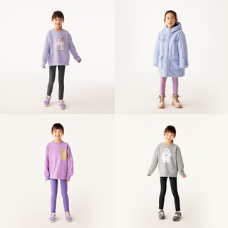 幼岚（ALLBLU）幼岚童装「安心德绒」打底裤亲肤柔软24年冬儿童女童打底裤 燕麦兔吉祥纹（满印） 140 cm