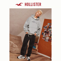 Hollister25秋冬抓绒刺绣连帽卫衣男装女装322-5407