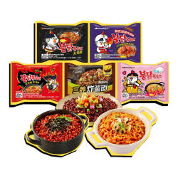 三养 火鸡面多口味组合装 韩式风味 原味+奶油+芝士+咖喱+泡菜 5包共661g