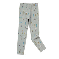 幼岚（ALLBLU）幼岚童装「安心德绒」打底裤亲肤柔软24年冬儿童女童打底裤 花花灰色满印 150 cm