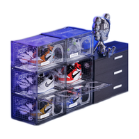 JOY&DOGA透明鞋盒防尘防氧化球鞋收纳盒灰色半透明PET可叠加BLINK款