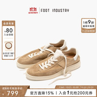 FOOT INDUSTRY 足下工业「品牌经典」极简德训鞋无内里系列牛皮轻薄舒适透气 沙色/古巴色 40