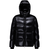 波司登（BOSIDENG）25年泡芙羽绒服男女同款90鹅绒连帽保暖外套B250243120 曜金黑-亮光8613 2XL 180/100A 体重约140-155斤