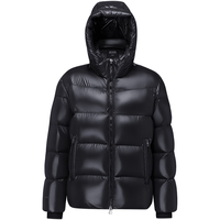 波司登（BOSIDENG）25年泡芙羽绒服男女同款90鹅绒连帽保暖外套B250243120 幻夜黑-自然光8633 5XL 195/112A 体重约180-190斤