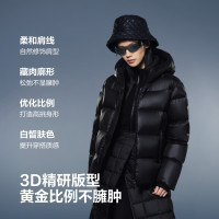 年货大集：波司登 泡芙【700+高蓬】90%鹅绒男女同款连帽短款羽绒服 B250243120