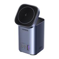 UGREEN 绿联 100W氮化镓充电器头多口三合一无线快充MFi认证适用苹果笔记本Pro13手机电脑magsafe磁吸底座桌面充电站