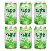 黑松 全国免运 台湾原产 黑松蜂蜜冬瓜茶饮料 320ml*6罐 组合装饮料 泰山仙草蜜330g*6罐