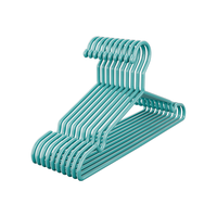 四万公里 衣架挂衣架晒衣撑凹槽不锈钢防滑晾衣架宿舍无痕衣服架子5支