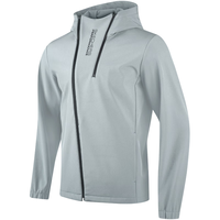 斯凯奇Skechers户外防水同款加绒保暖连帽运动外套男女 寒灰色/03KR/男款 M