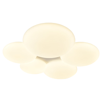 雷士 NVC   LightingLED吸顶灯简约现代滚塑奶油风灯具灯饰卧室客厅套餐 【两室两厅-4灯】搭RA95风扇