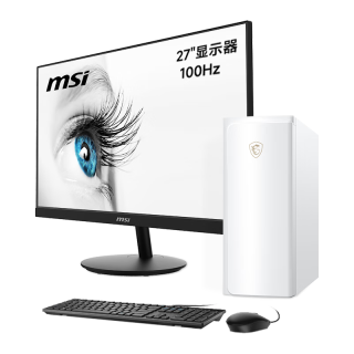 MSI 微星 设计师P70 27英寸显示器 商用台式机 白色（锐龙R7-5700G、核芯显卡、16GB、512GB SSD）