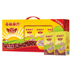 谷粒谷力 惠尔康谷力红豆浓浆早餐谷物奶代餐奶250ml*16盒整箱乳饮豆奶植物饮