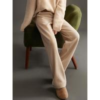 笑涵阁 显瘦显篙松紧篙腰复古坑条休闲百搭直筒裤女秋季