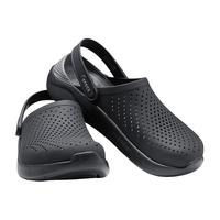 crocs卡骆驰洞洞鞋男女鞋拖鞋LiteRide闪电鞋网面休闲鞋|204592 黑色/石板灰-0DD 36/37(220mm)