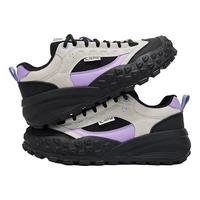 飞跃女鞋老爹鞋女2024春季休闲鞋女厚底透气舒适款运动鞋子男 黑/米/紫 40