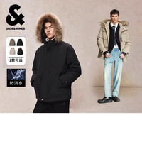 JACK&JONES/杰克琼斯 防泼水 男士羽绒服 大毛领