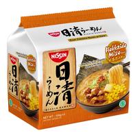 日清食品清真日式拉面北海道味增方便面106g*5包 北海道味增味