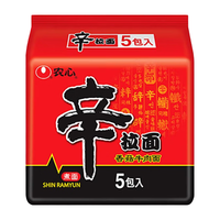 NONGSHIM农心经典辛拉面辣白菜方便面泡面拉面袋装速食多口味多连包组合 辛拉面+辣白菜5连包