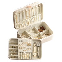 LCSHOP 懒角落 首饰盒收纳盒小型高档精致便携手饰品项链耳饰环钉戒指黄金