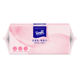 得宝 悬挂式 花漾肌洗脸巾 70抽*1包 乳霜 母婴适用 一次性毛巾 XL码